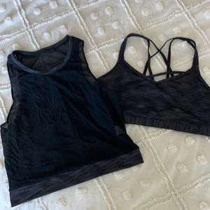 Zyia sheer crop with bra